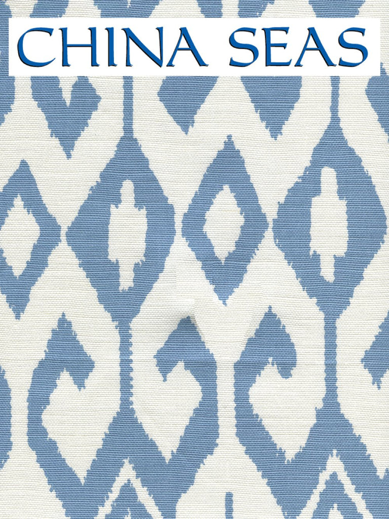 Aqua II French Blue_on White Sample Fabric 