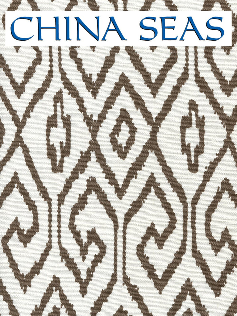 Aqua IV Brown on White Sample Fabric 