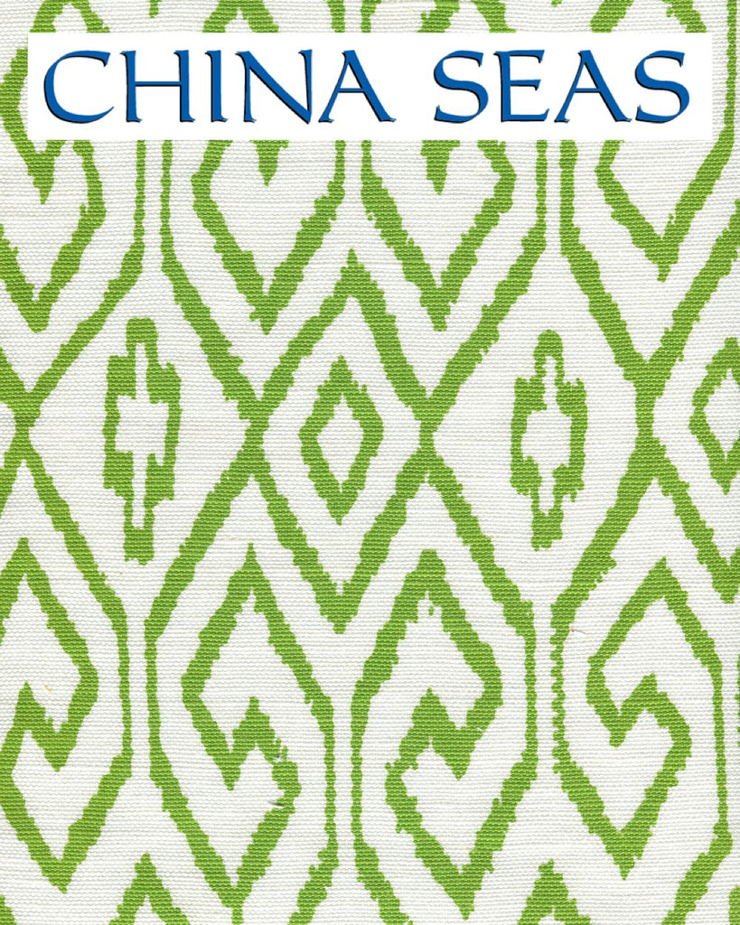 Aqua IV Jungle Green on White Sample Fabric 