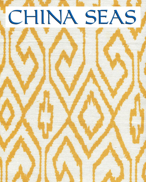 Aqua IV Yellow on White Sample Fabric 