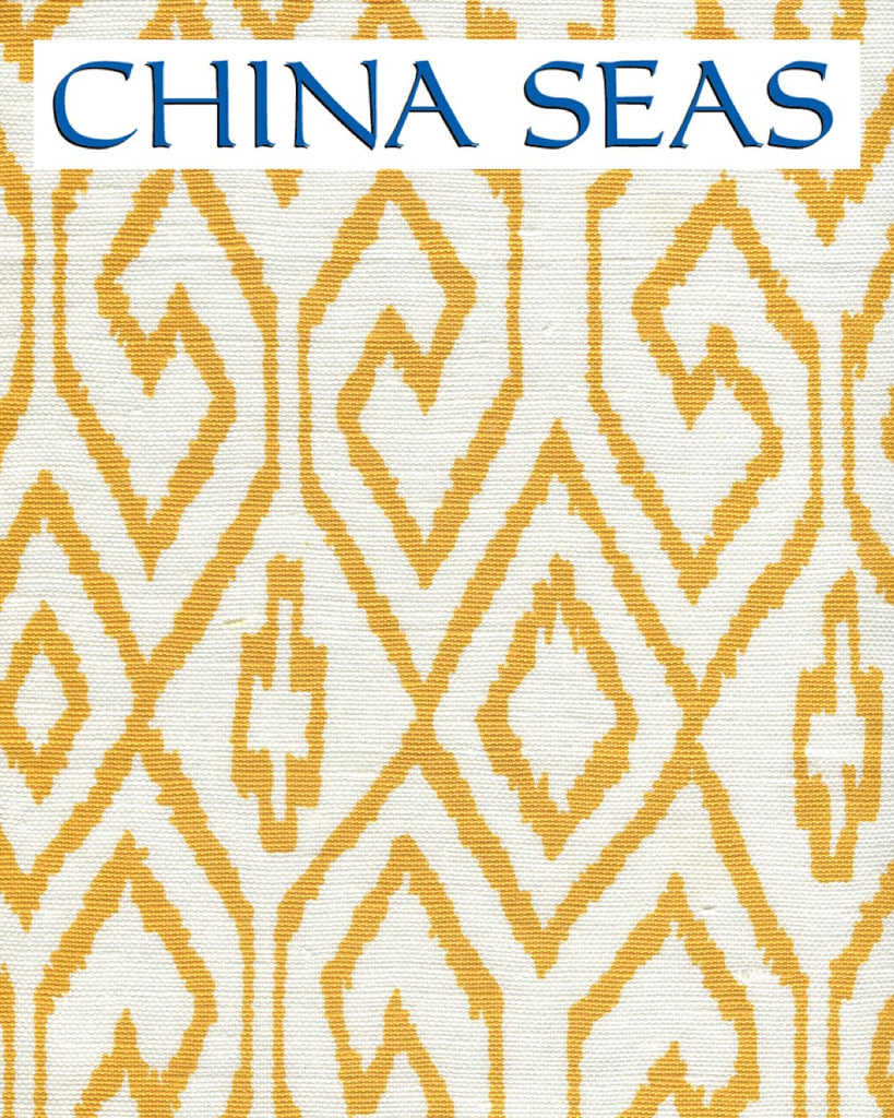 Aqua IV Yellow on White Sample Fabric 