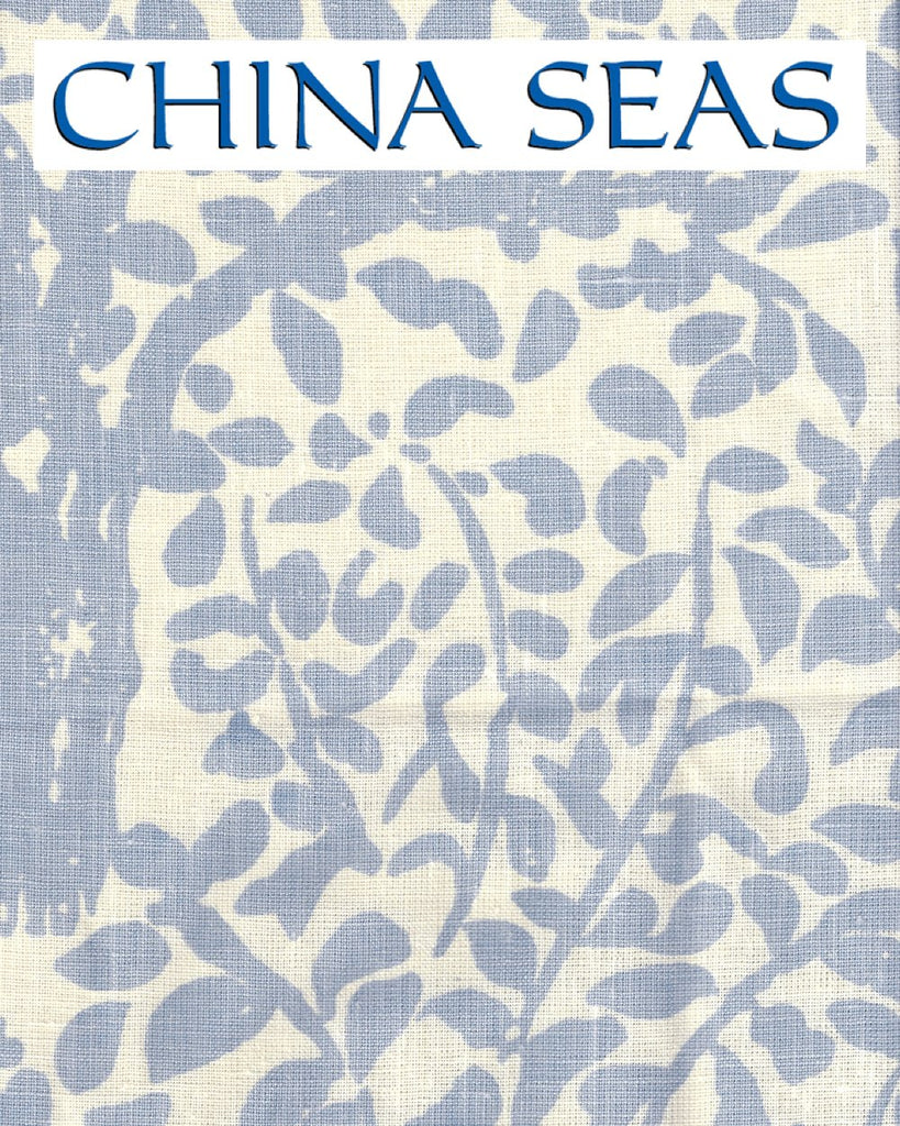 Arbre de Matisse Neutral Soft Neutral Soft Windsor Blue on Tinted Linen Sample Fabric 