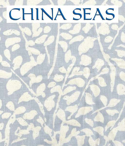 Arbre de Matisse Reverse Neutral Soft Windsor Blue on Tinted Linen Sample Fabric 