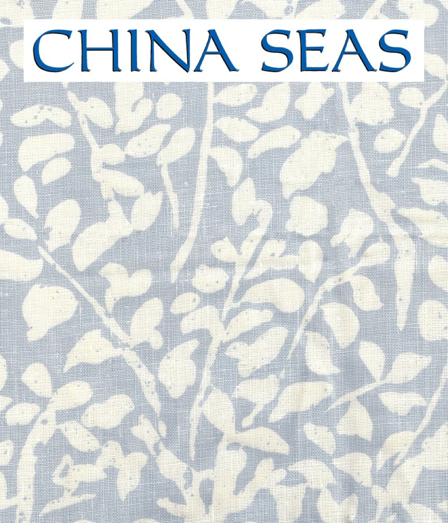 Arbre de Matisse Reverse Neutral Soft Windsor Blue on Tinted Linen Sample Fabric 