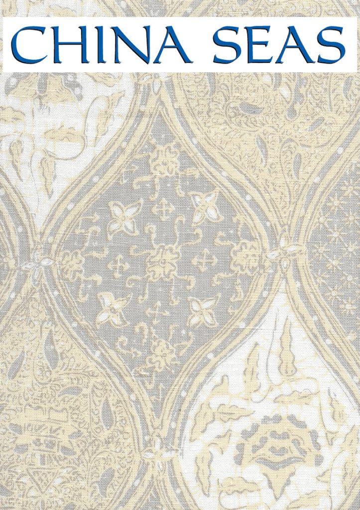 Balinese Batik Gray Cream on White Sample Fabric 