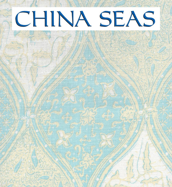 Balinese Batik New Blue Cream on White Sample Fabric 