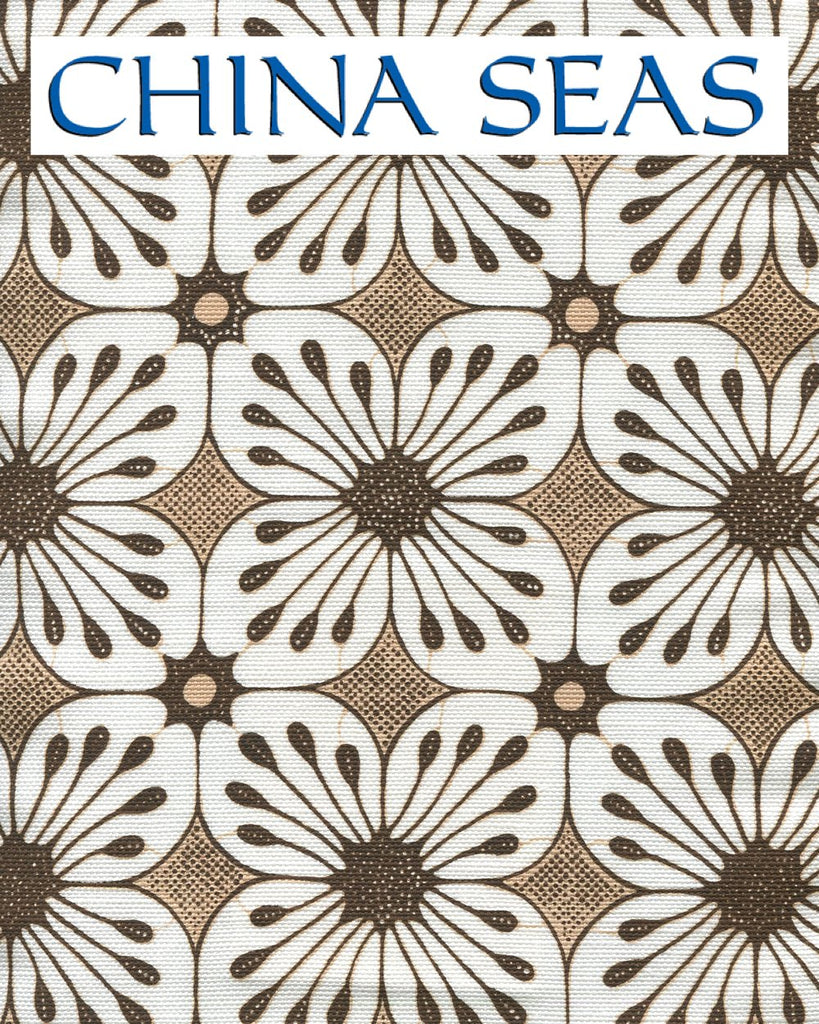 Barbados Batik Brown Tan Sample Fabric 