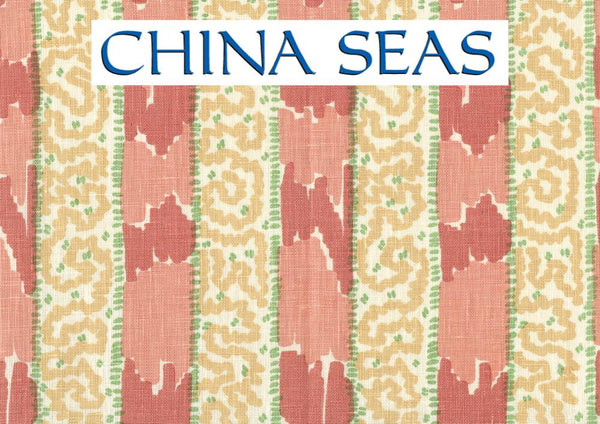 Bijou Stripe Melons Yellow with Greens Sample Fabric 