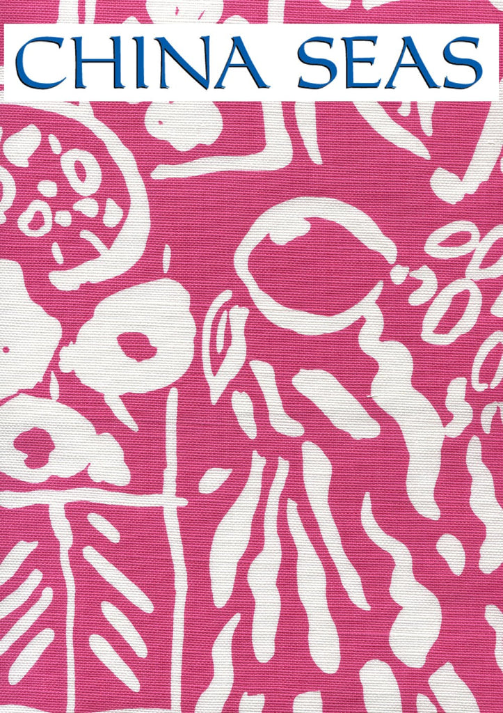 Bonaire II Custom Magenta on White Sample Fabric 