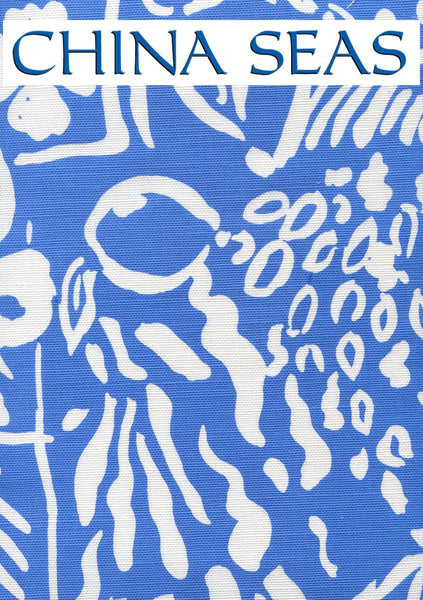 Bonaire II French Blue on White Sample Fabric 
