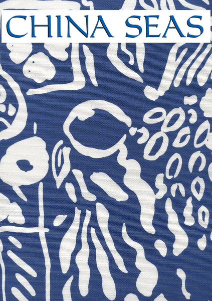 Bonaire II New Navy on White Sample Fabric 