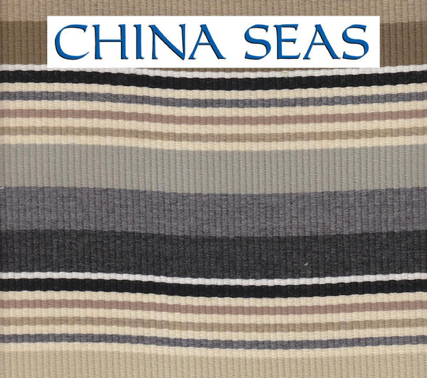 Cabana Stripe Multi Grays Taupe Black Sample Fabric 