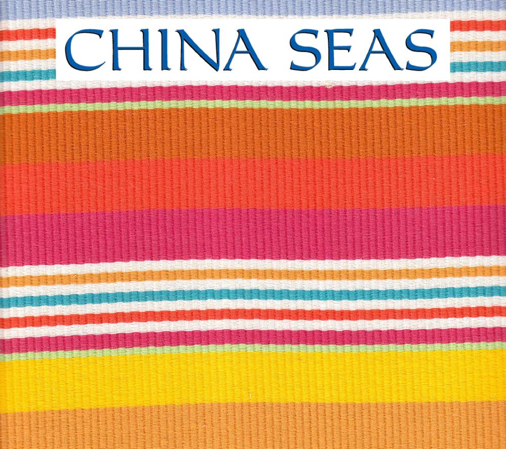 Cabana Stripe Multi Pink Orange Yellow Sample Fabric 