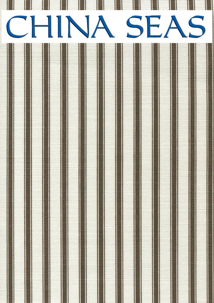 Chapelle Stripe Chocolate Brown on Tint Sample Fabric 