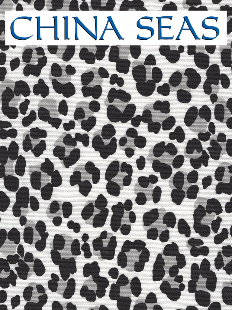 Conga Line Black Grey on White Sample Fabric 