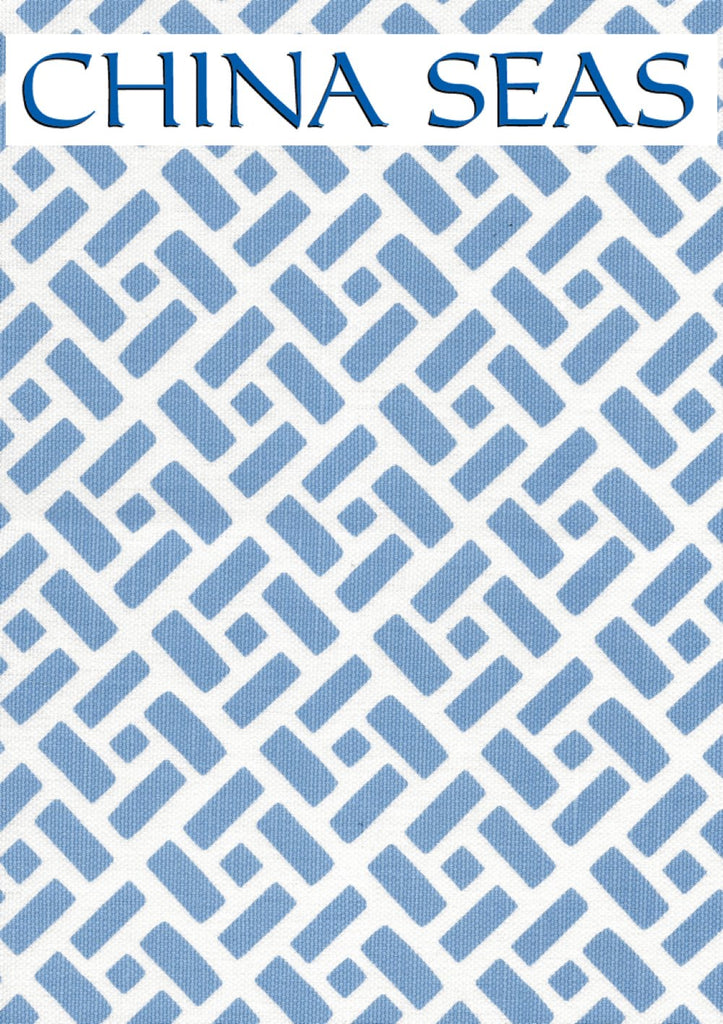 Edo French Blue on White Sample Fabric 