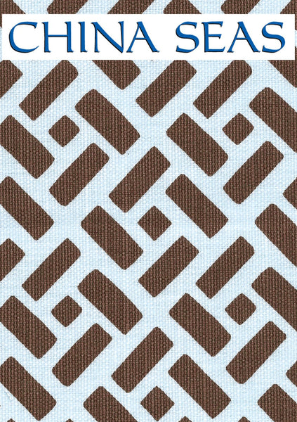 Edo Navy on Tinted Linen Sample Fabric 