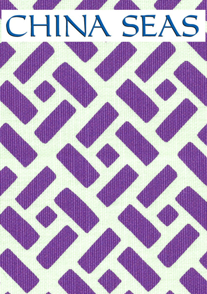 Edo Grande French Blue on White Sample Fabric 