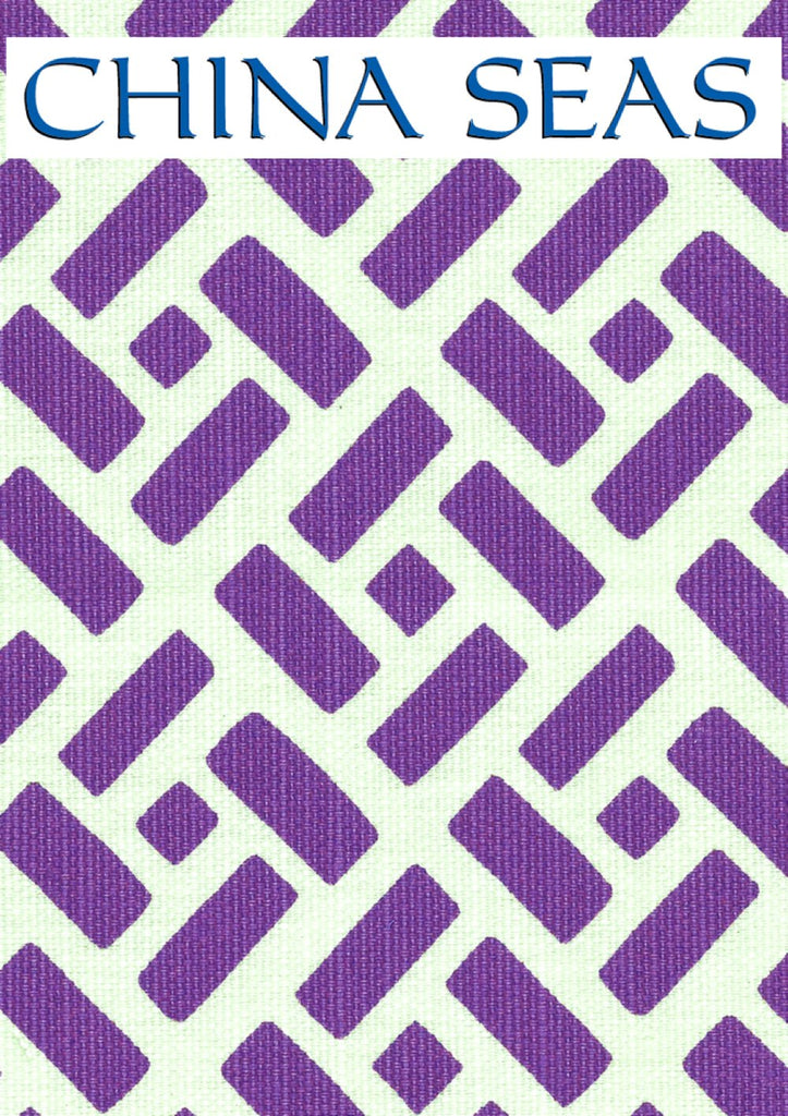 Edo Grande French Blue on White Sample Fabric 