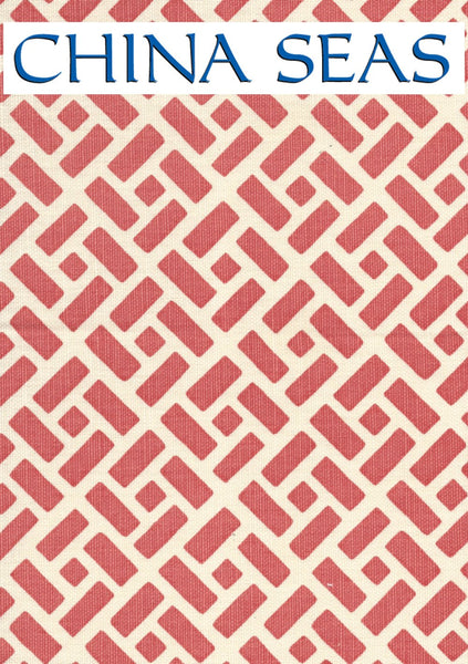 Edo Grande Orange on Tinted Linen Sample Fabric 