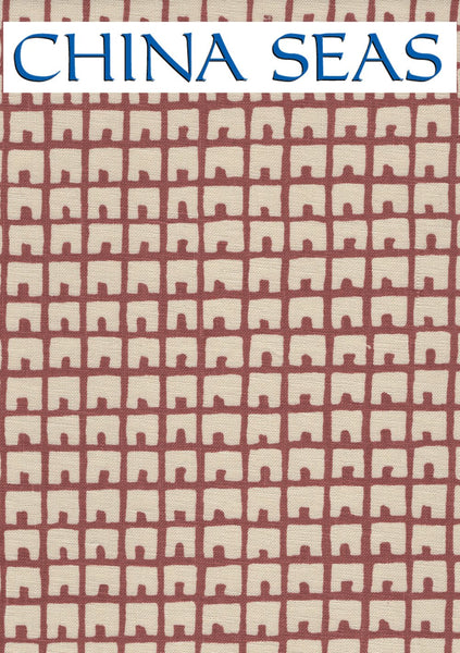 Fez Background Rust on Tan Sample Fabric 