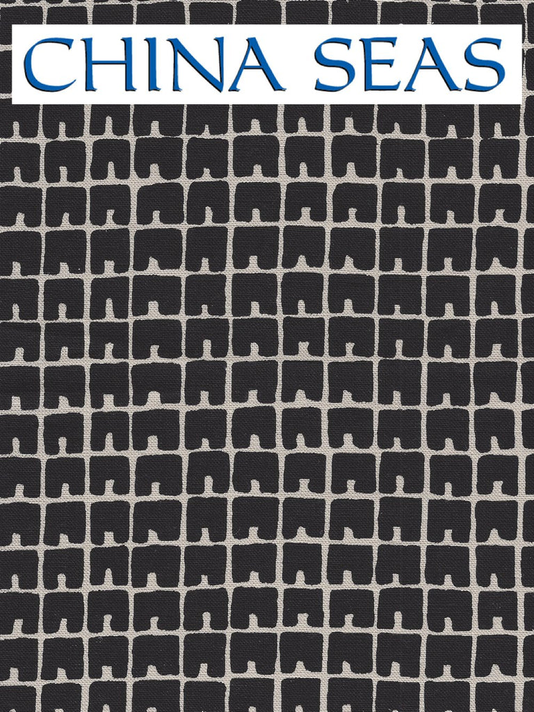 Fez II Black on Tan Sample Fabric 