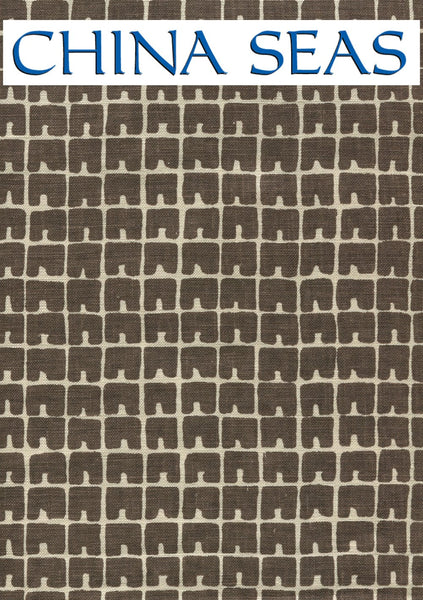 Fez II Brown on Tan Sample Fabric 