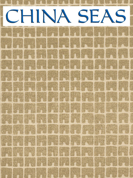 Fez II Gold Metallic on Tan Sample Fabric 