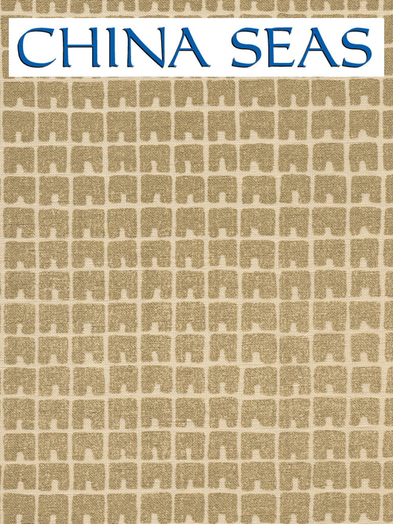 Fez II Gold Metallic on Tan Sample Fabric 