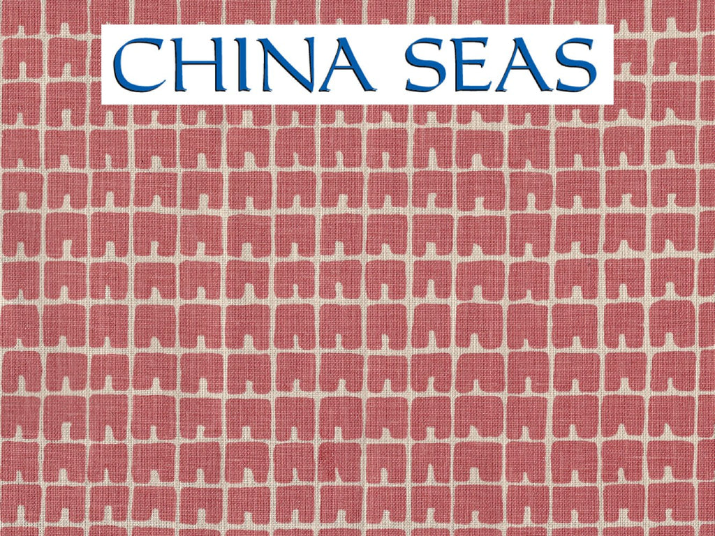 Fez II New Shrimp on Tan Sample Fabric 