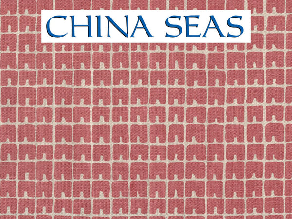 Fez II New Shrimp on Tan Sample Fabric 