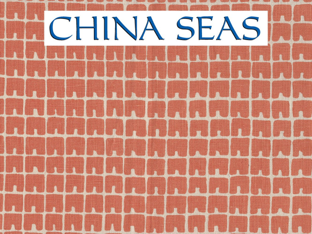 Fez II Orange on Tan Sample Fabric 