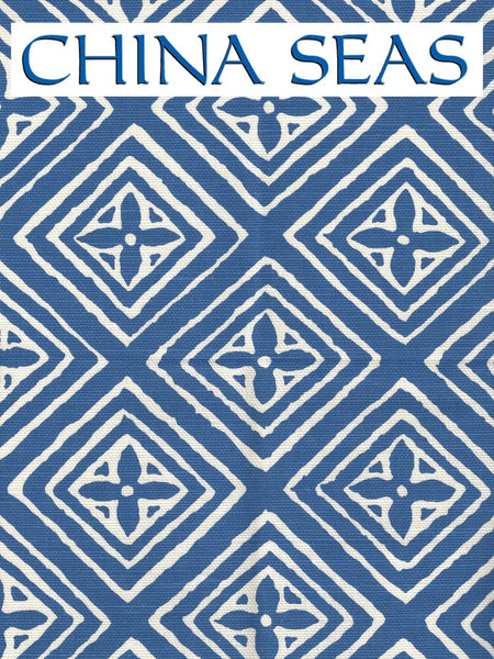 Fiorentina China Blue on Tinted LC Sample Fabric 