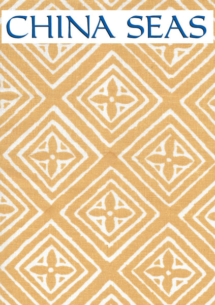 Fiorentina Dark Yellow on White Sample Wallpaper 