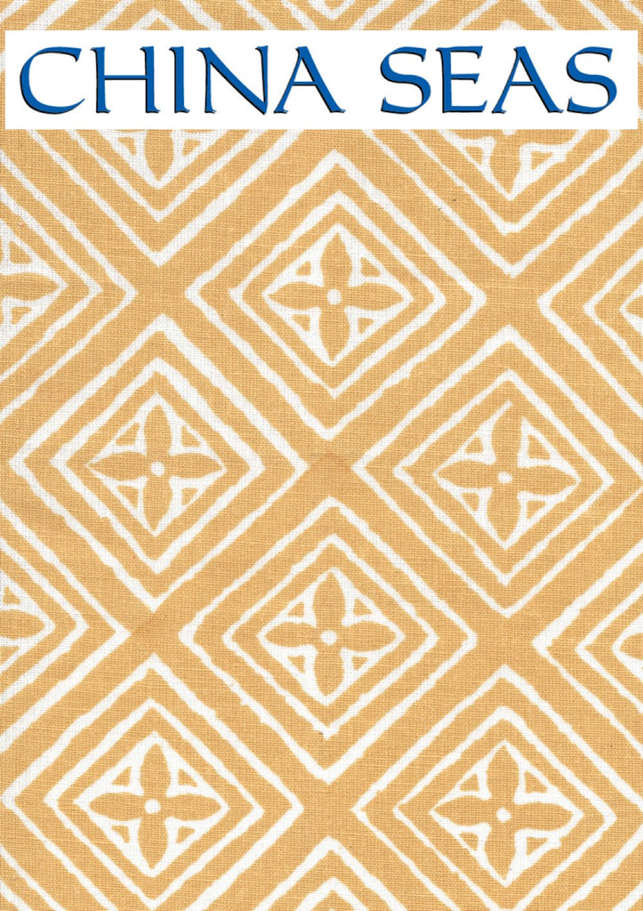 Fiorentina Dark Yellow on White Sample Wallpaper 