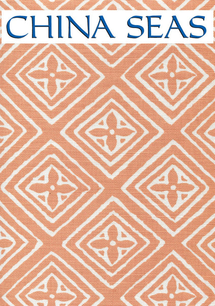 Fiorentina Terracotta on white Sample Wallpaper 