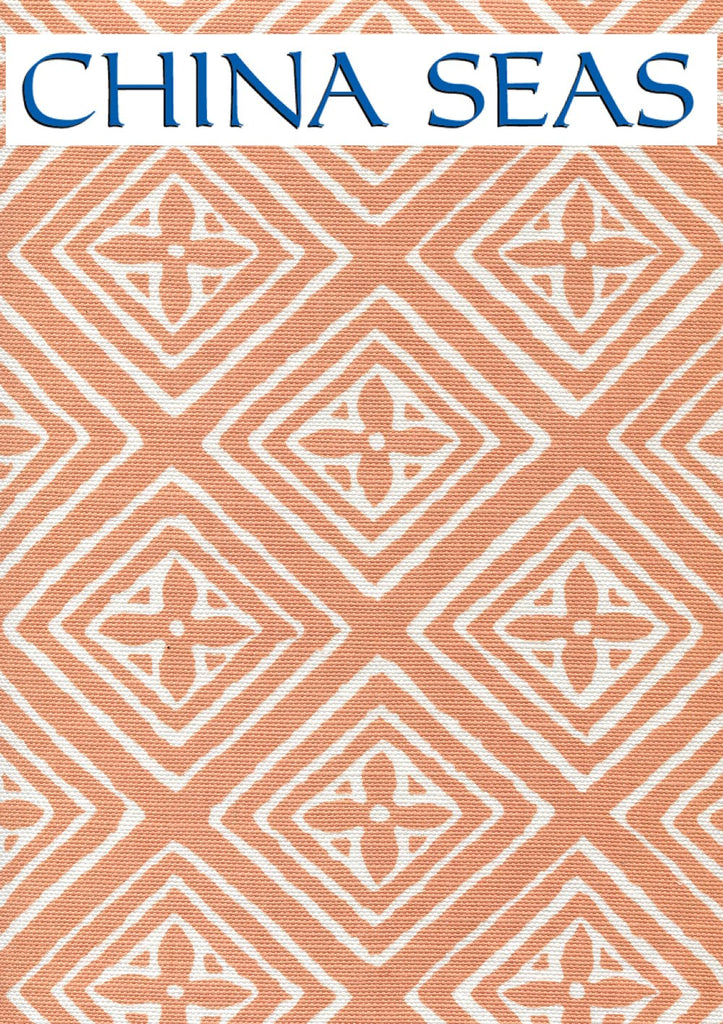 Fiorentina Terracotta on white Sample Wallpaper 