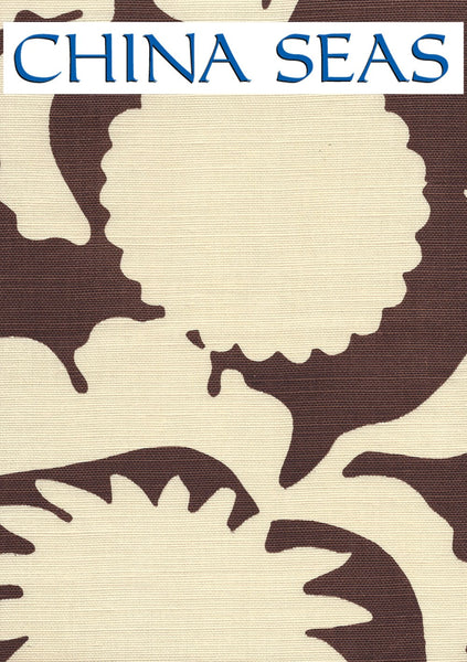 Flora Background New Brown on Tint Sample Fabric 