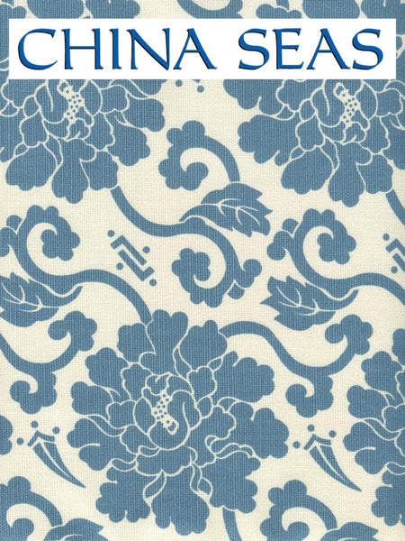 Florals Blue on Tint Sample Fabric 