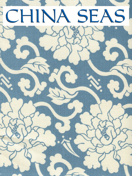 Florals Reverse French Blue on Tint Sample Fabric 