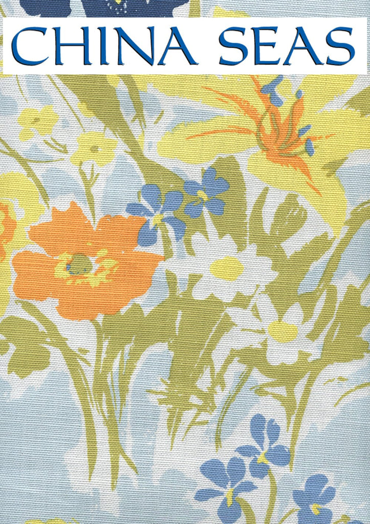 Flowers II Background Yellow on Tint Sample Fabric 