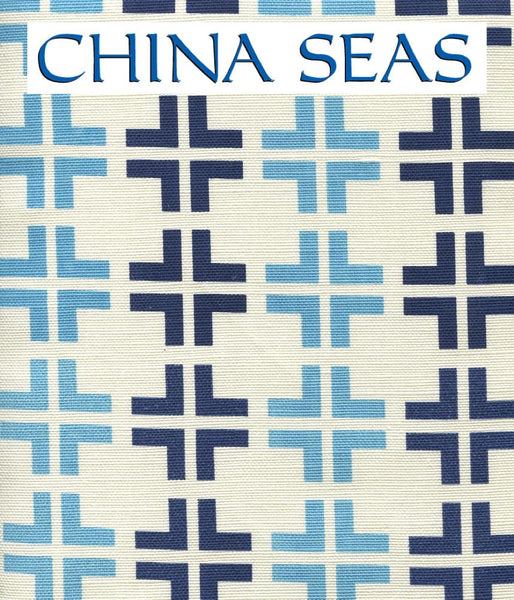 Frowick Large Scale Soft Windsor Blue Green Sample Fabric 