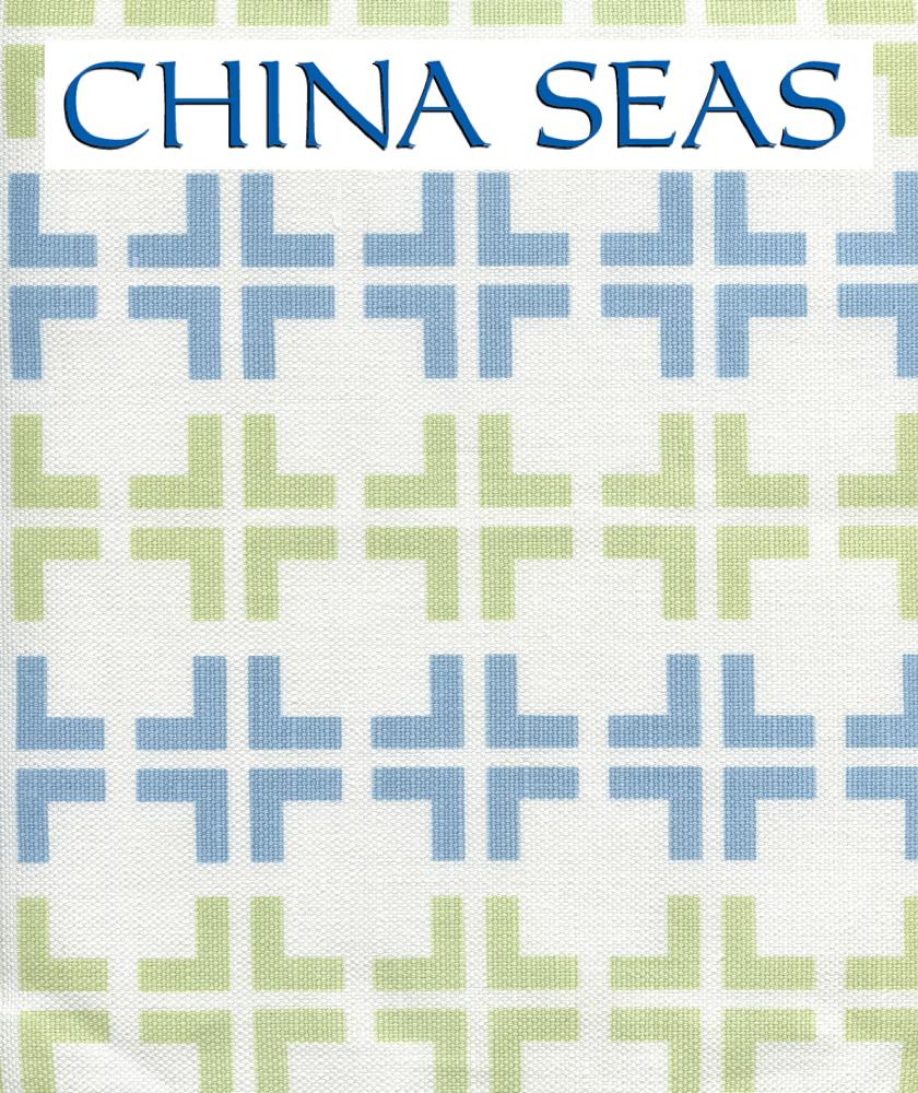 Frowick Soft Windsor Blue on White Sample Fabric 