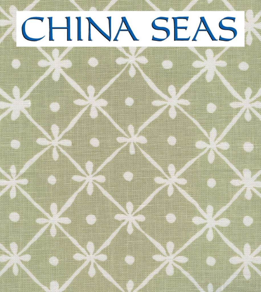 GATE HOUSE REVERSE ONE COLOR SAGE GREEN ON WHITE OYSTER Sample Wallpaper 