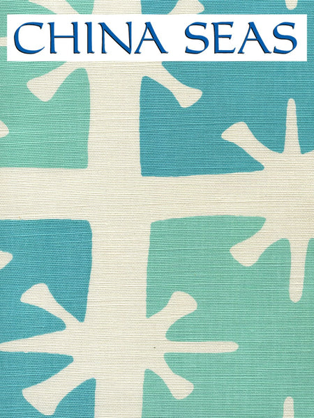 Georgia Large Scale Aqua Turquoise Sample Fabric 