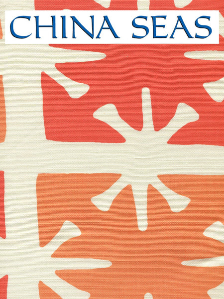Georgia Large Scale New Shrimp Orange on Tint Sample Fabric 