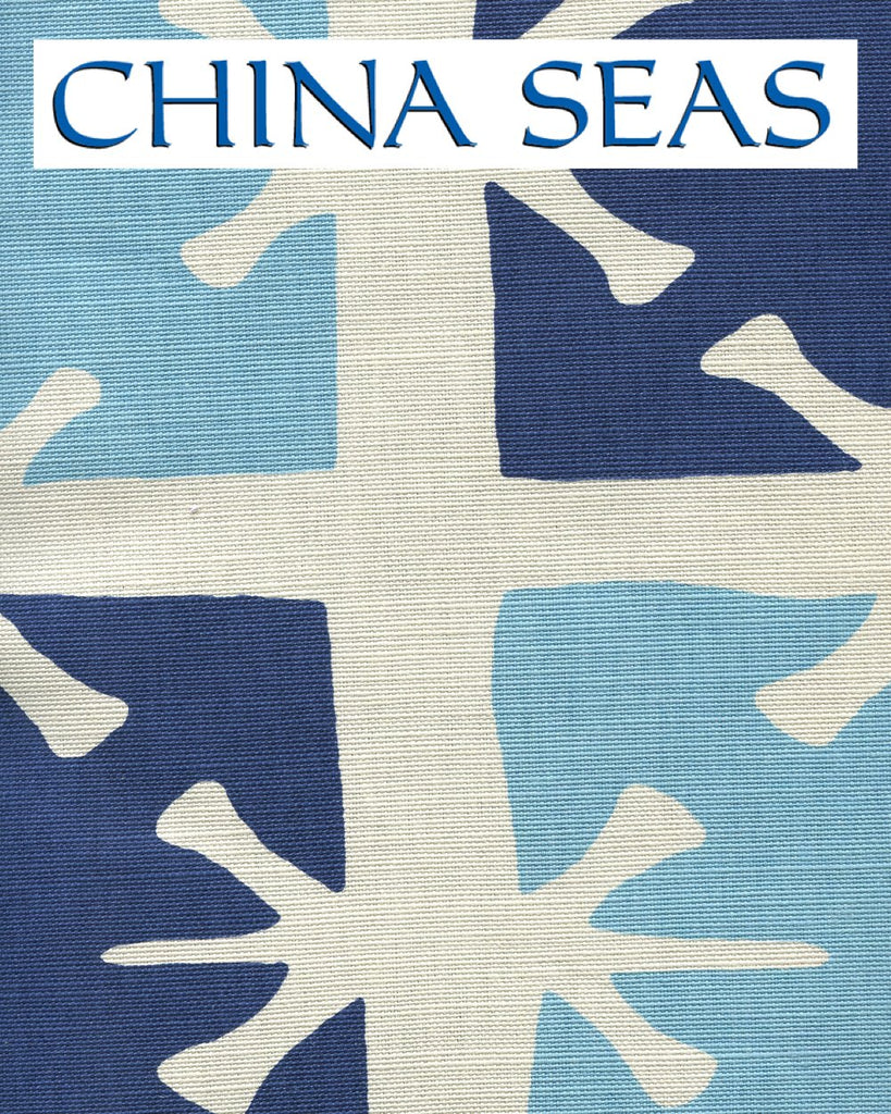 Georgia Large Scale Sky Navy on Tint Sample Fabric 