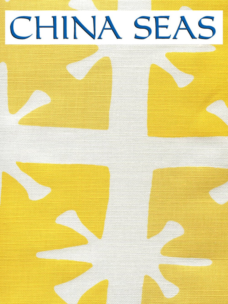 Georgia Large Scale Sunflower Yellow on White Sample Fabric 