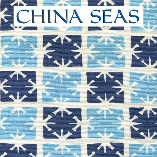 Georgia Small Scale Sky Navy on Tint Sample Fabric 