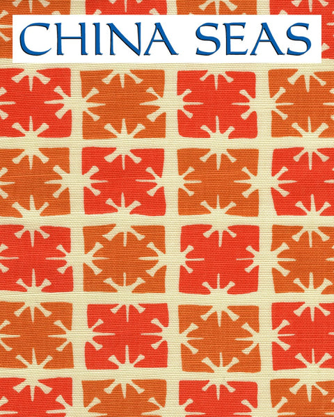 Georgia Small Scale Tangerine Orange on tint Sample Fabric 